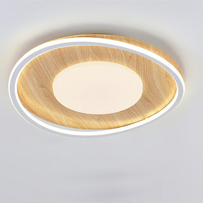 Contemporary Scandinavian Round Iron Aluminum Acrylic LED Flush Mount Ceiling Light For Bedroom