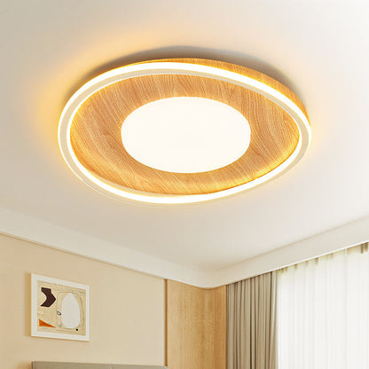 Contemporary Scandinavian Round Iron Aluminum Acrylic LED Flush Mount Ceiling Light For Bedroom