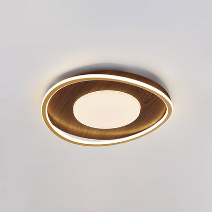 Contemporary Scandinavian Round Iron Aluminum Acrylic LED Flush Mount Ceiling Light For Bedroom