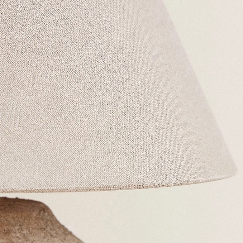 Modern Shabby Chic Frustum Cone Ceramic Fabric 1-Light Table Lamp For Bedroom
