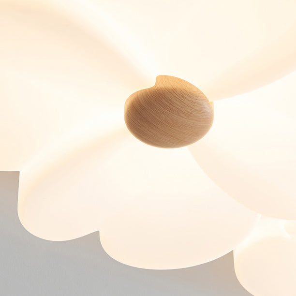 Contemporary Creative Flower String Iron Acrylic LED Flush Mount Ceiling Light For Living Room