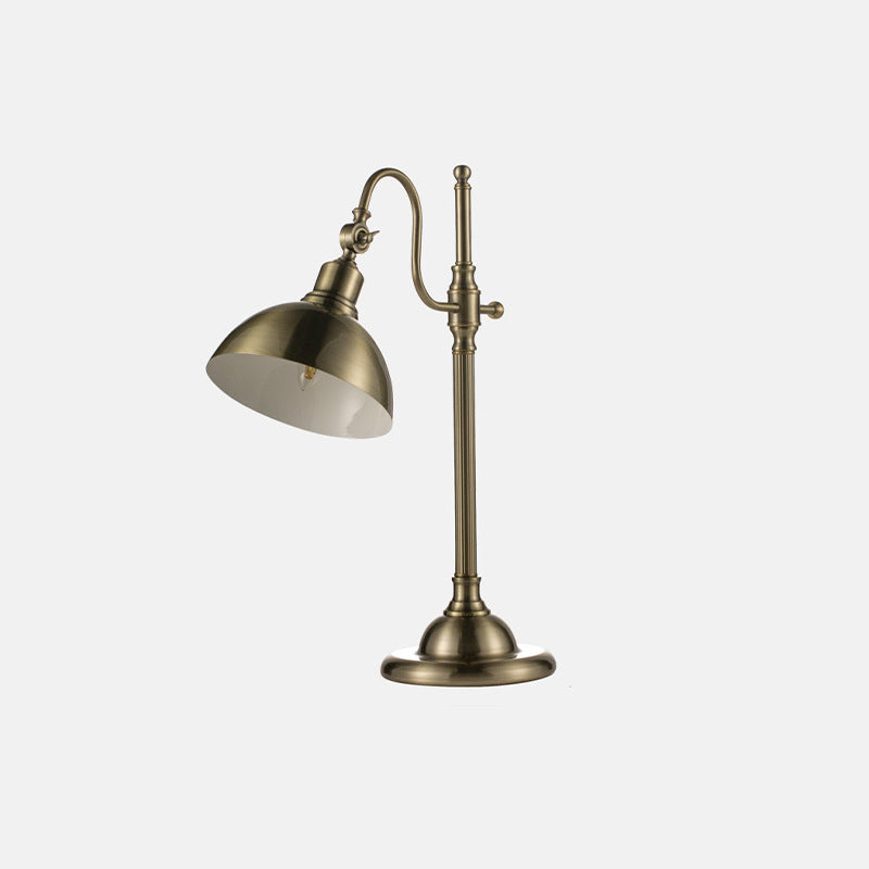 Contemporary Industrial Dome Iron 1-Light Table Lamp For Bedroom