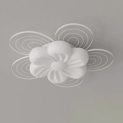 Modern Simplicity Flower Metal Acrylic LED Semi-Flush Mount Ceiling Light For Bedroom