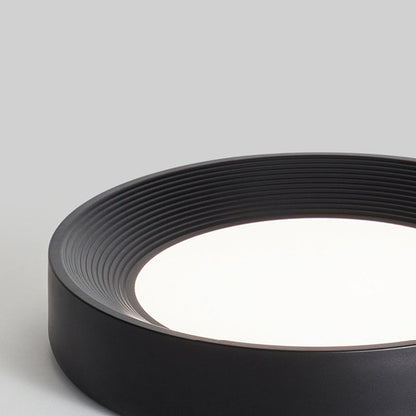 Modern Minimalist Cylinder Iron Acrylic LED Flush Mount Ceiling Light For Bedroom