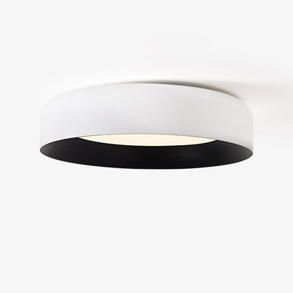 Modern Minimalist Cylinder Iron Acrylic LED Flush Mount Ceiling Light For Bedroom