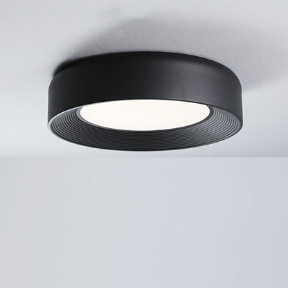Modern Minimalist Cylinder Iron Acrylic LED Flush Mount Ceiling Light For Bedroom
