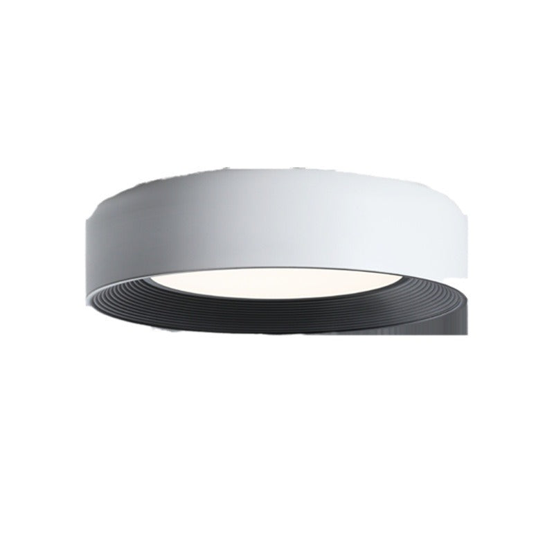 Modern Minimalist Cylinder Iron Acrylic LED Flush Mount Ceiling Light For Bedroom