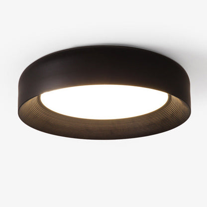 Modern Minimalist Cylinder Iron Acrylic LED Flush Mount Ceiling Light For Bedroom