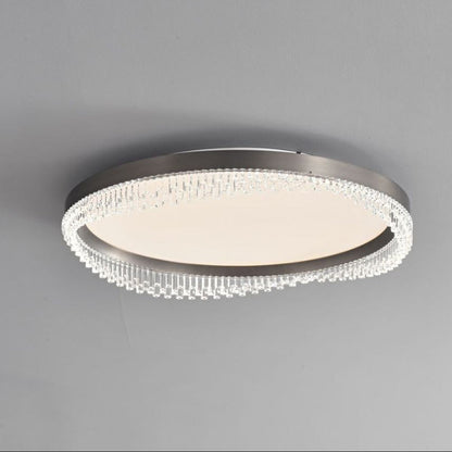 Modern Minimalist Round Aluminum Acrylic LED Flush Mount Ceiling Light For Bedroom