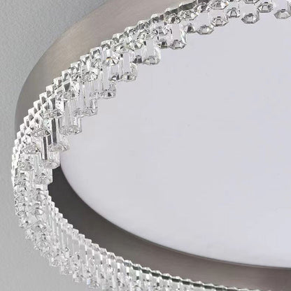 Modern Minimalist Round Aluminum Acrylic LED Flush Mount Ceiling Light For Bedroom