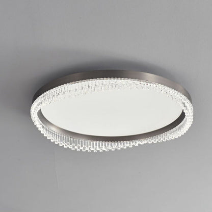 Modern Minimalist Round Aluminum Acrylic LED Flush Mount Ceiling Light For Bedroom