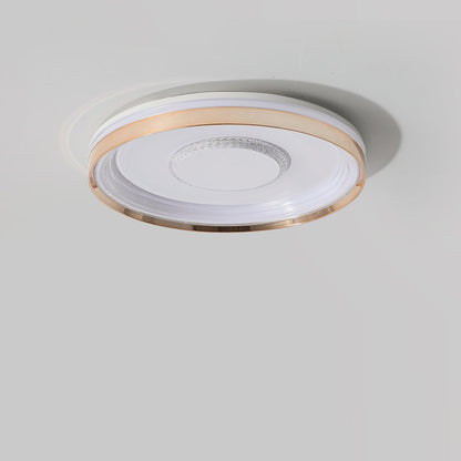 Modern Luxury Round Metal Acrylic LED Flush Mount Ceiling Light For Bedroom
