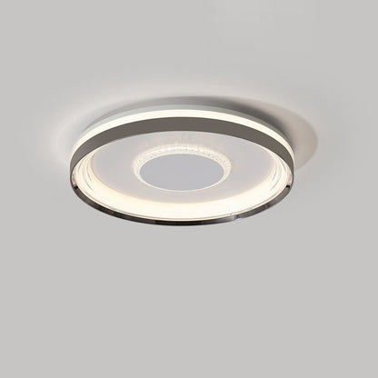 Modern Luxury Round Metal Acrylic LED Flush Mount Ceiling Light For Bedroom