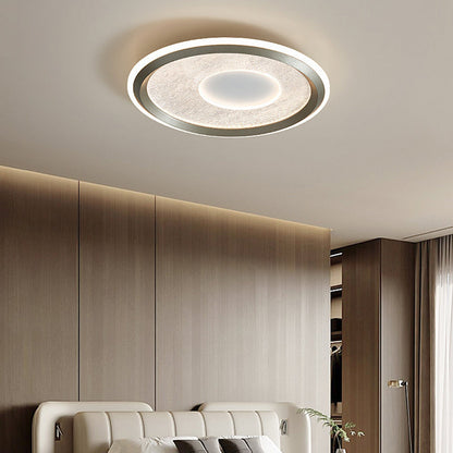 Contemporary Scandinavian Round Iron Aluminum Acrylic LED Flush Mount Ceiling Light For Bedroom