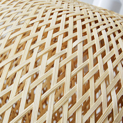 Traditional Chinese Dome Bamboo 1-Light Pendant Light For Living Room