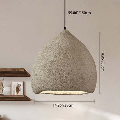 Traditional Japanese Dome High Density Polystyrene 1-Light Pendant Light For Living Room