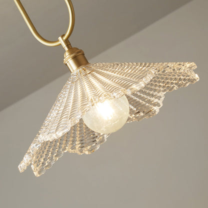 Modern Minimalist Flower Iron Glass 1-Light Semi-Flush Mount Ceiling Light For Hallway