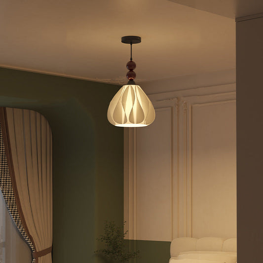 Modern Eclectic Petal Iron PLA 1-Light Pendant For Bedroom