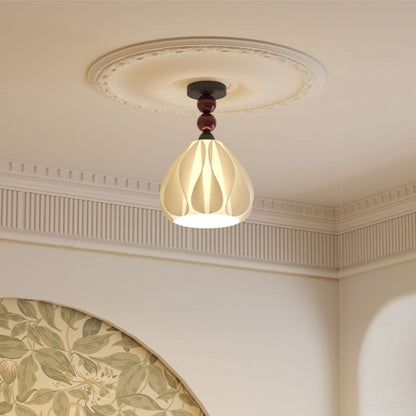 Modern Eclectic Petal Iron PLA 1-Light Pendant For Bedroom