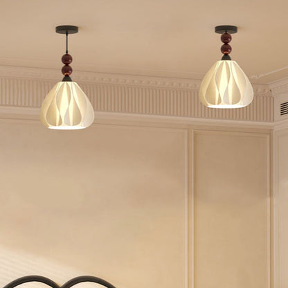 Modern Eclectic Petal Iron PLA 1-Light Pendant For Bedroom