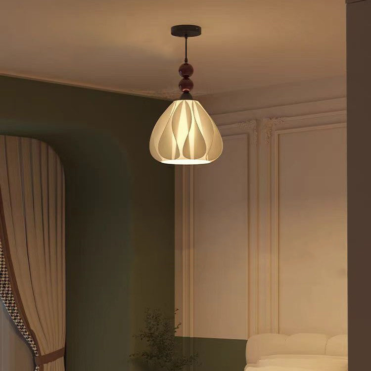 Modern Eclectic Petal Iron PLA 1-Light Pendant For Bedroom