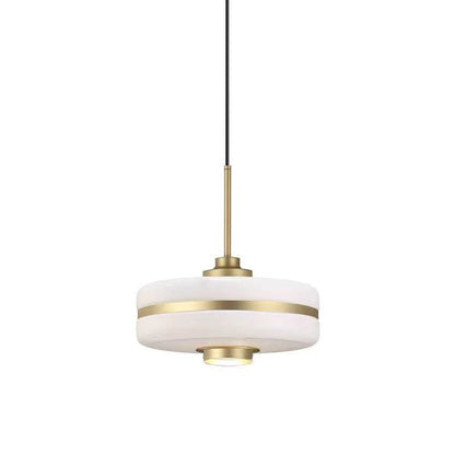 Modern Transitional Cylinder Iron Glass 1-Light Pendant Light For Living Room