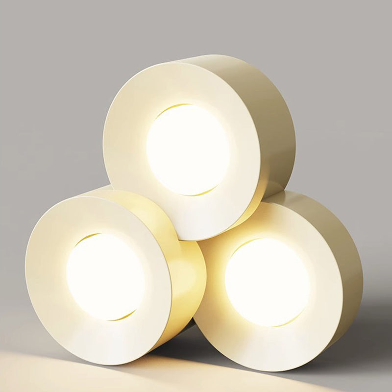 Modern Minimalist Multiple Cylinder Iron Acrylic LED Flush-Mount Ceiling Light For Bedroom