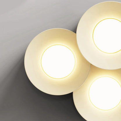 Modern Minimalist Multiple Cylinder Iron Acrylic LED Flush-Mount Ceiling Light For Bedroom