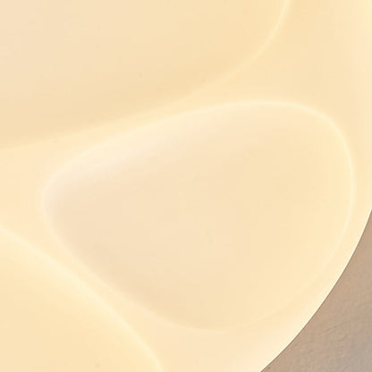 Modern Minimalist Round Rubberwood Iron Acrylic LED Flush-Mount Ceiling Light For Bedroom