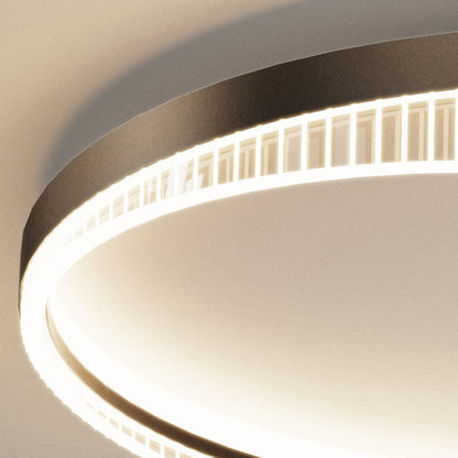 Modern Luxury Round Iron Acrylic LED Flush-Mount Ceiling Light For Bedroom