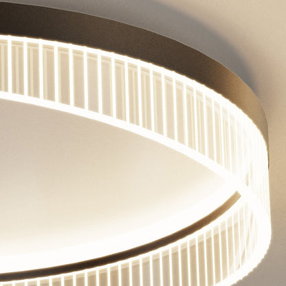 Modern Luxury Round Iron Acrylic LED Flush-Mount Ceiling Light For Bedroom