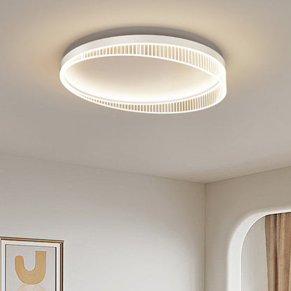 Modern Luxury Round Iron Acrylic LED Flush-Mount Ceiling Light For Bedroom