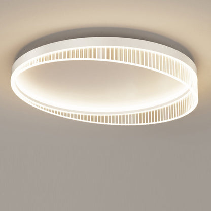 Modern Luxury Round Iron Acrylic LED Flush-Mount Ceiling Light For Bedroom