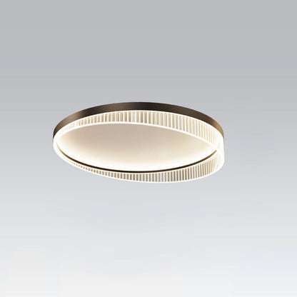 Modern Luxury Round Iron Acrylic LED Flush-Mount Ceiling Light For Bedroom