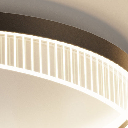 Modern Luxury Round Iron Acrylic LED Flush-Mount Ceiling Light For Bedroom
