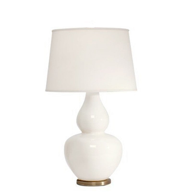 Traditional Rustic Gourd Ceramic Fabric 1-Light Table Lamp For Bedroom