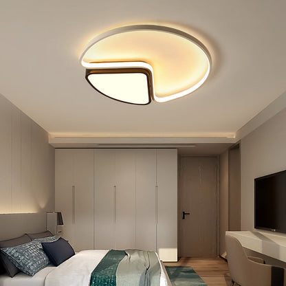 Contemporary Creative Round Iron Metal Acrylic LED Flush-Mount Ceiling Light For Bedroom