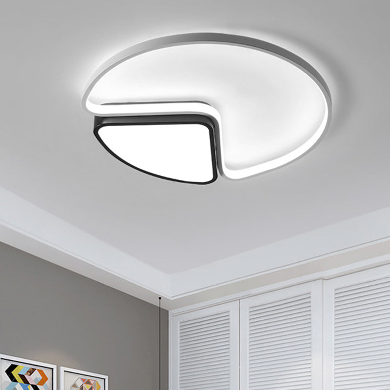 Contemporary Creative Round Iron Metal Acrylic LED Flush-Mount Ceiling Light For Bedroom