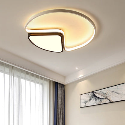 Contemporary Creative Round Iron Metal Acrylic LED Flush-Mount Ceiling Light For Bedroom