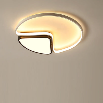 Contemporary Creative Round Iron Metal Acrylic LED Flush-Mount Ceiling Light For Bedroom
