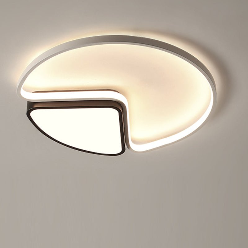 Contemporary Creative Round Iron Metal Acrylic LED Flush-Mount Ceiling Light For Bedroom