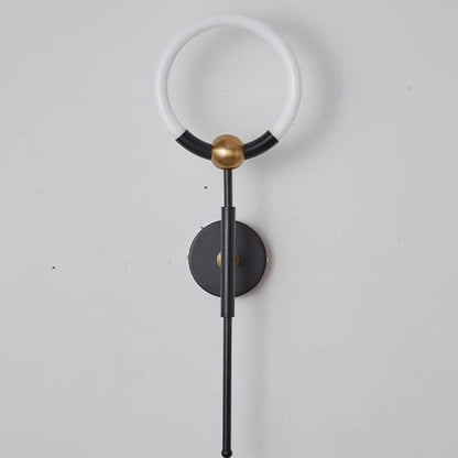 Modern Luxury Circle Iron Acrylic LED Wall Sconce Lamp For Bedroom