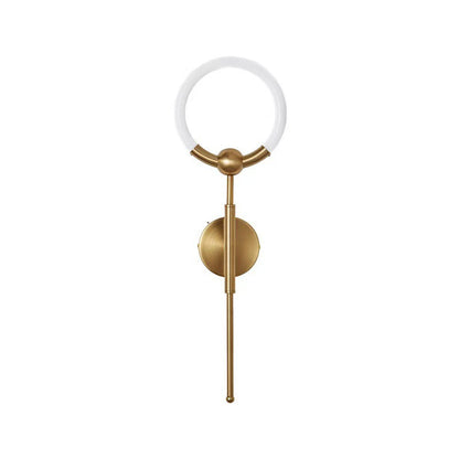 Modern Luxury Circle Iron Acrylic LED Wall Sconce Lamp For Bedroom