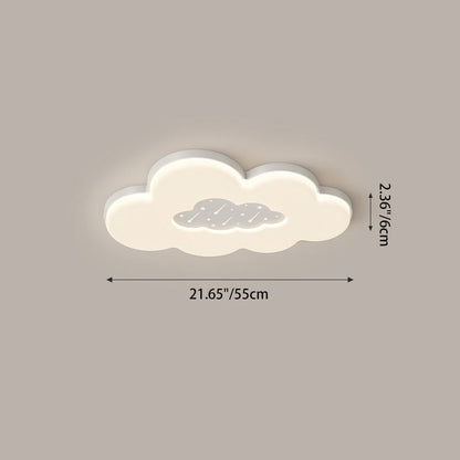 Contemporary Creative Clouds Iron Acrylic LED Flush Mount Ceiling Light For Bedroom