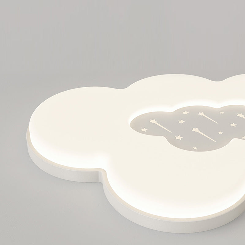 Contemporary Creative Clouds Iron Acrylic LED Flush Mount Ceiling Light For Bedroom