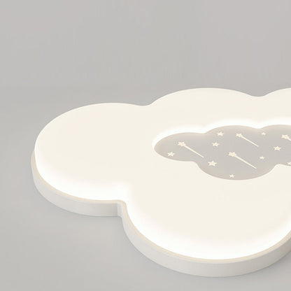 Contemporary Creative Clouds Iron Acrylic LED Flush Mount Ceiling Light For Bedroom