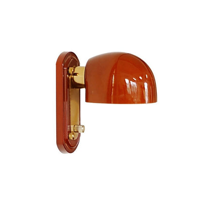 Modern Mid-Century Dome Metal Glass 1-Light Wall Sconce Lamp For Bedroom