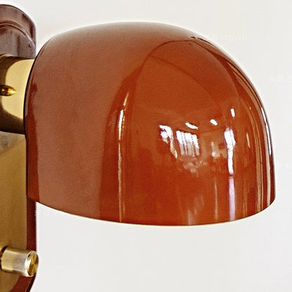 Modern Mid-Century Dome Metal Glass 1-Light Wall Sconce Lamp For Bedroom