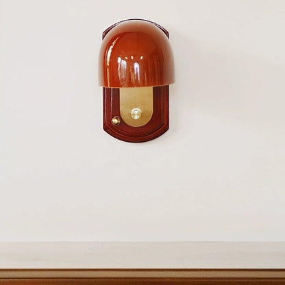 Modern Mid-Century Dome Metal Glass 1-Light Wall Sconce Lamp For Bedroom