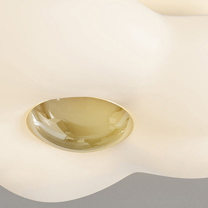 Modern Art Deco Flower Iron Acrylic LED Flush Mount Ceiling Light For Bedroom